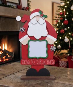 Santa Countdown with white acrylic plaque