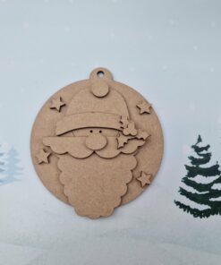 Santa Straight Moustache 18cm round