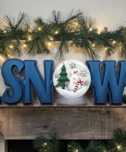 Snow on base with globe