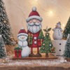 Snowman Santa and Tree on a base