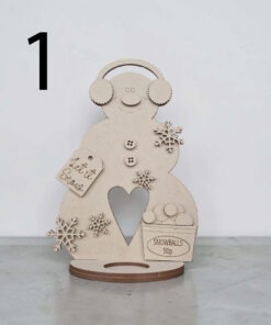 Snowman Tealight holder, 3 in the set