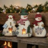 Snowman Tealight holder, 3 in the set