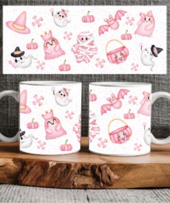 Sublimation sheet - Mug wrap 11oz - 062 pink halloween