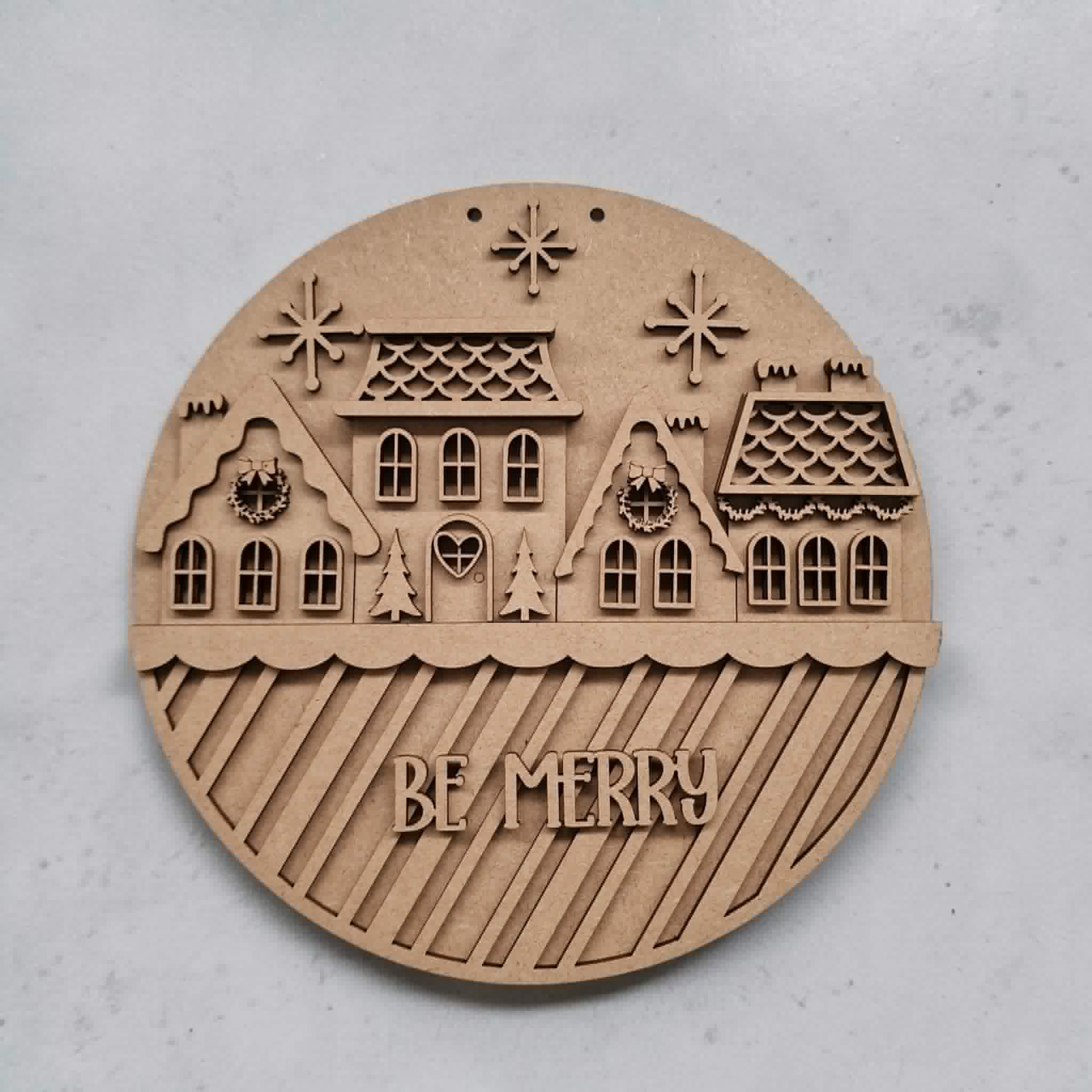 Gingerbread Village 23cm plaque