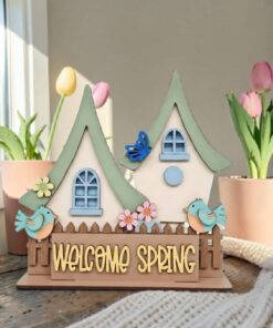 Welcome spring with block on base
