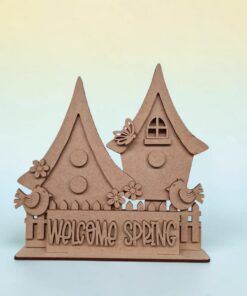 Welcome spring with block on base