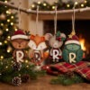 Woodland Animals Holding Letter Baubles
