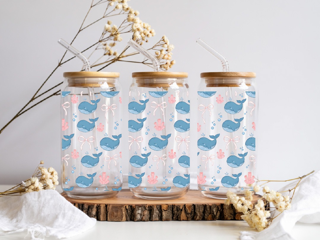 UV DTF – WRP 117- Libbey wrap Whale Bow