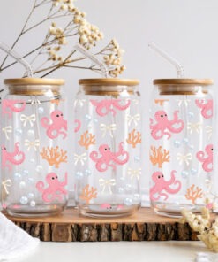 UV DTF – WRP 122- Libbey wrap octopus pearl