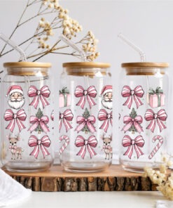 UV DTF – WRP 128 - Libbey wrap Santa pink