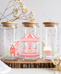 UV DTF – WRP 146 - Libbey wrap Pink Christmas