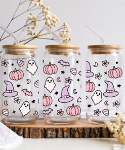 UV DTF – WRP 151 - Libbey wrap pink halloween
