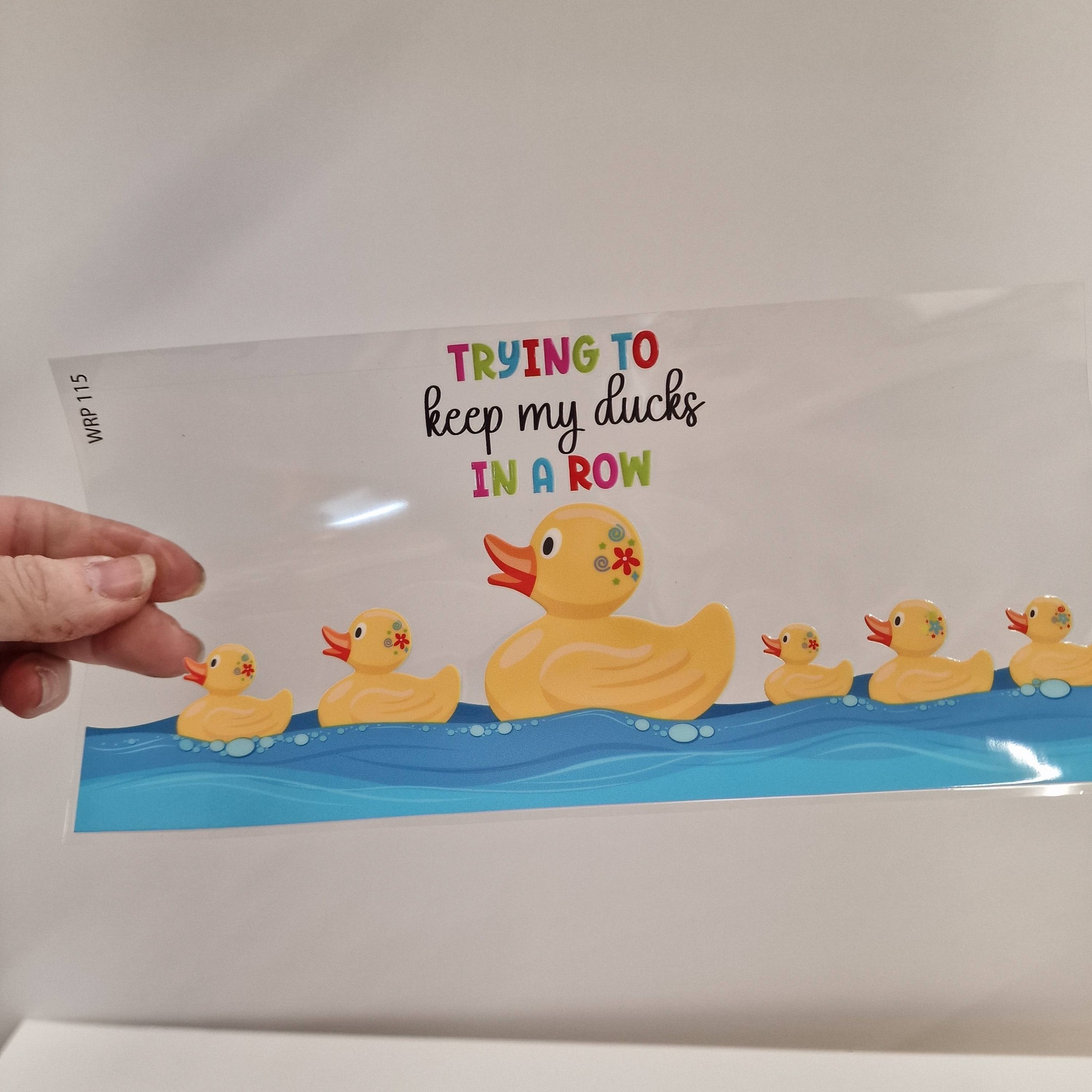 UV DTF – WRP 115- Libbey wrap Duck In a row - Image 2