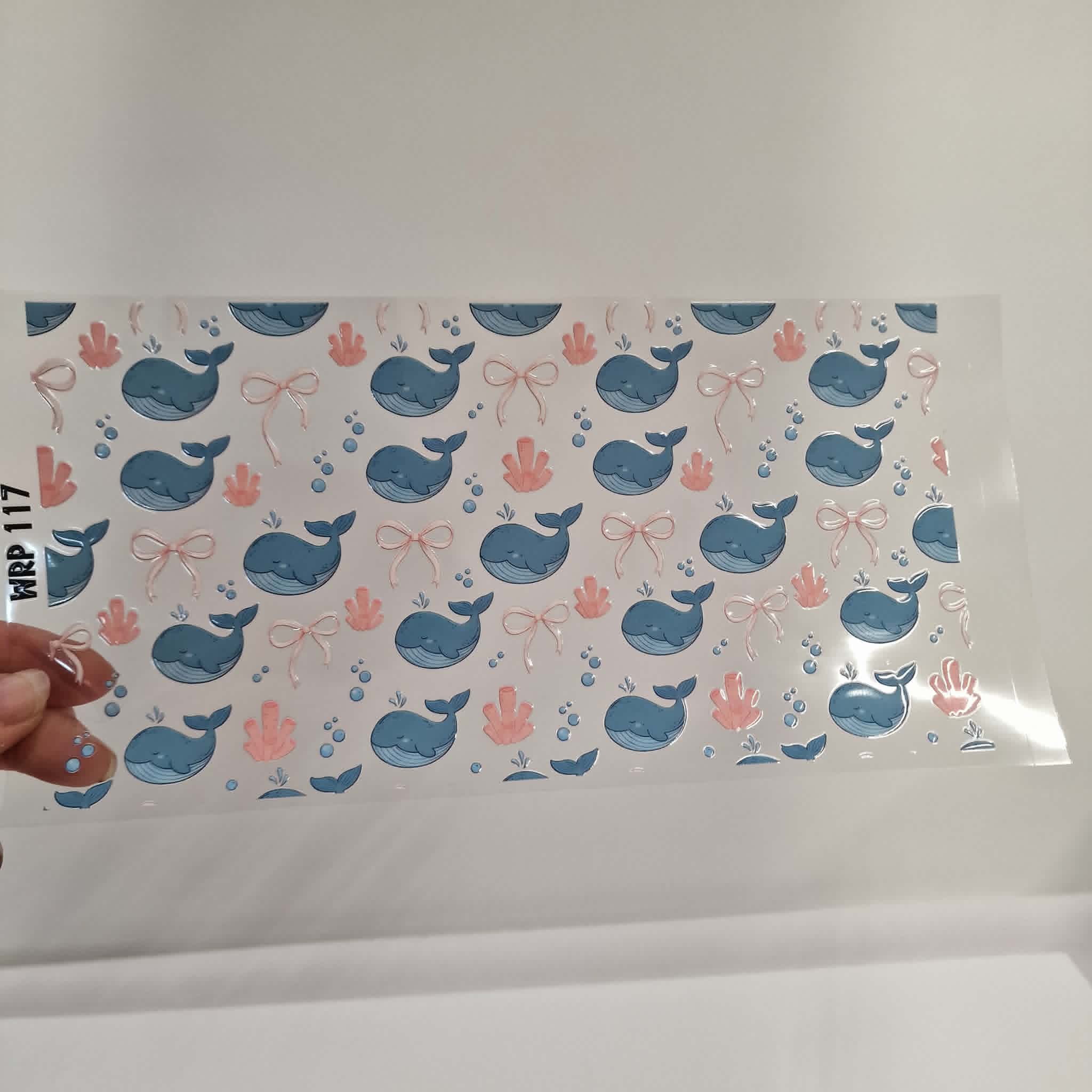 UV DTF – WRP 117- Libbey wrap Whale Bow - Image 2