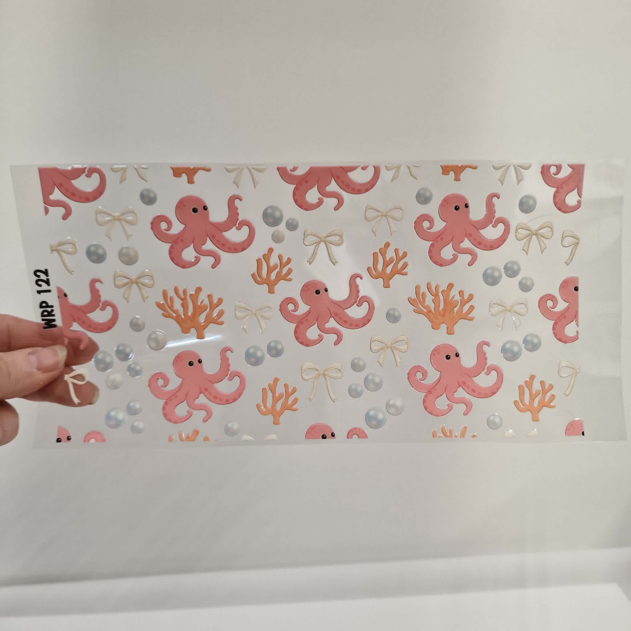 UV DTF – WRP 122- Libbey wrap octopus pearl - Image 2