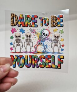 Alternative view of UV DTF – DEC 187 10cm decal for Libbey - skeleton