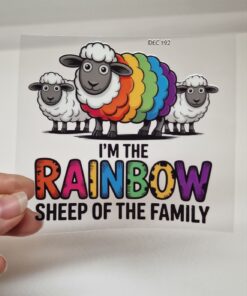 Alternative view of UV DTF – DEC 192 10cm decal for Libbey - Rainbow