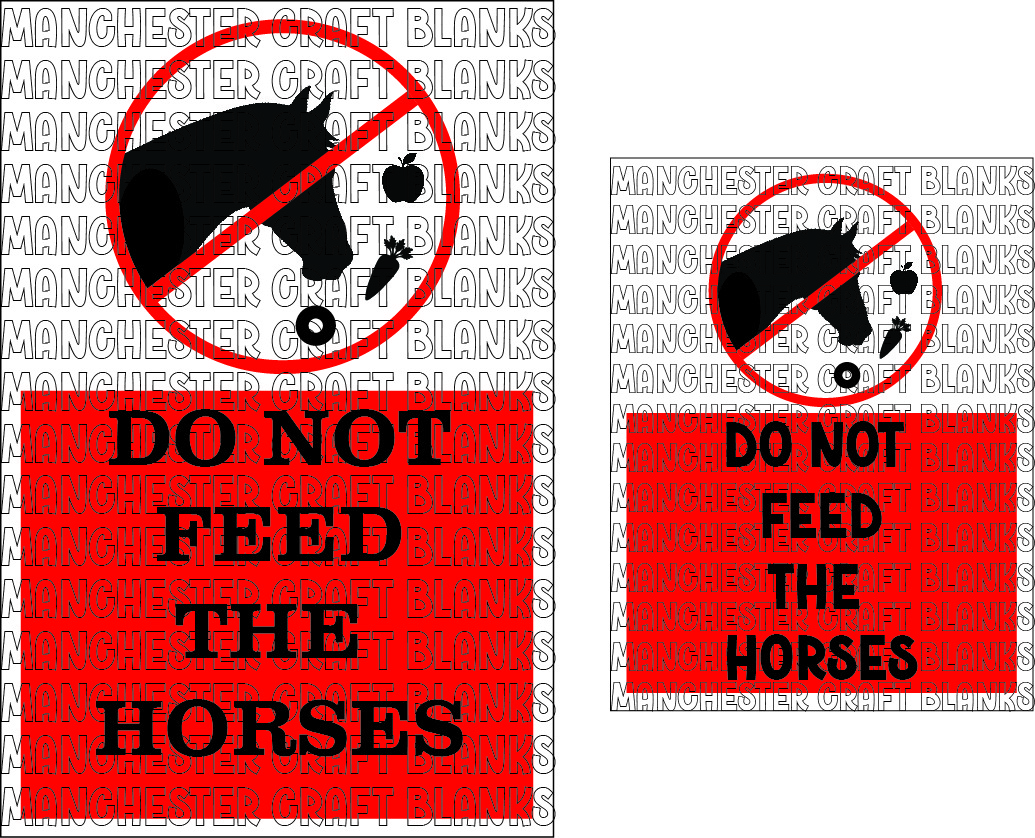 Equestrian warning caution sign banners- Do not feed the horses - Image 3