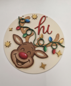 Hi Cheeky Reindeer 23cm round