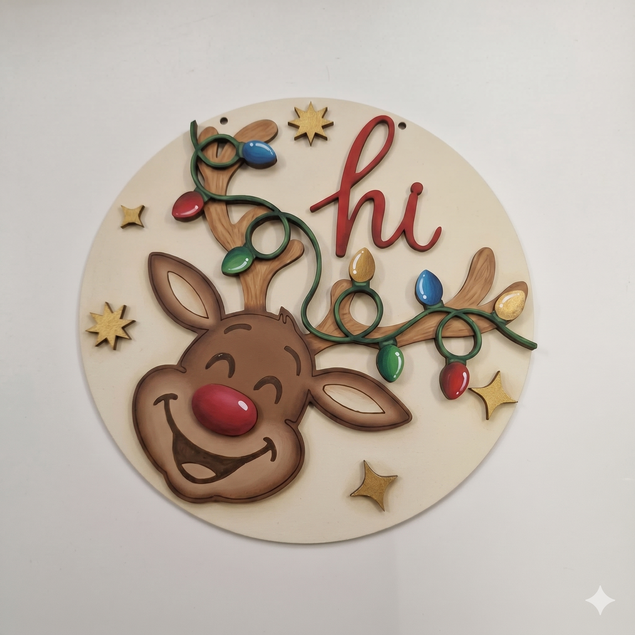Hi Cheeky Reindeer 23cm round