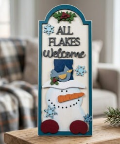 All flakes welcome tall sign