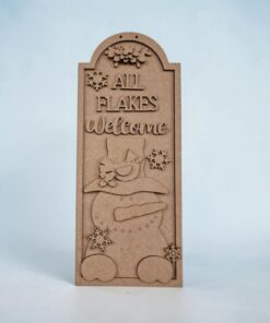 All flakes welcome tall sign