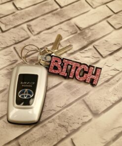 Bitch keyring 2 layers - 4 pack