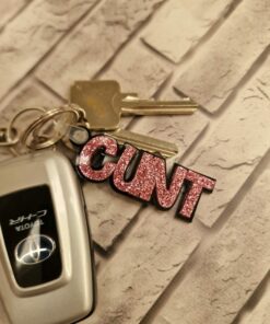 Cunt keyring 2 layers - 4 pack
