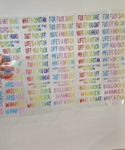 UV DTF – TCD 009 Swearies A4 gang sheet