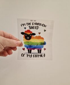 Alternative view of UV DTF – DEC 183 10cm decal for Libbey - Pride Sheep