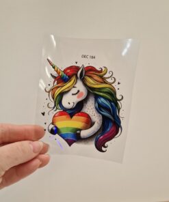 Alternative view of UV DTF – DEC 184 10cm decal for Libbey - unicorn