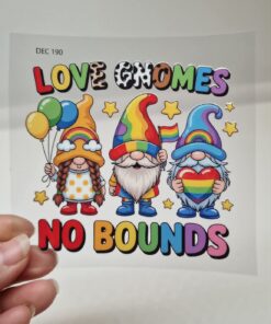 Alternative view of UV DTF – DEC 190 10cm decal for Libbey - Love Gnomes