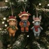 Hat & Scarf farm animal baubles