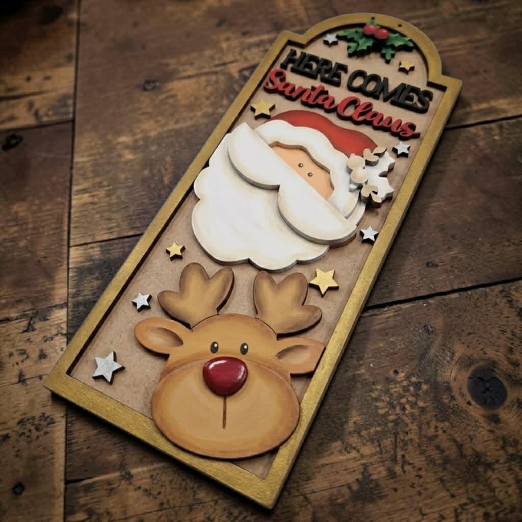 Here comes Santa Claus tall frame - Image 2