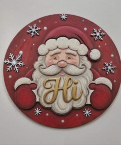 Hi Cheeky Santa plaque 23cm