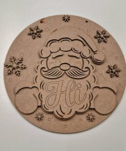 Alternative view of Hi Cheeky Santa plaque 23cm