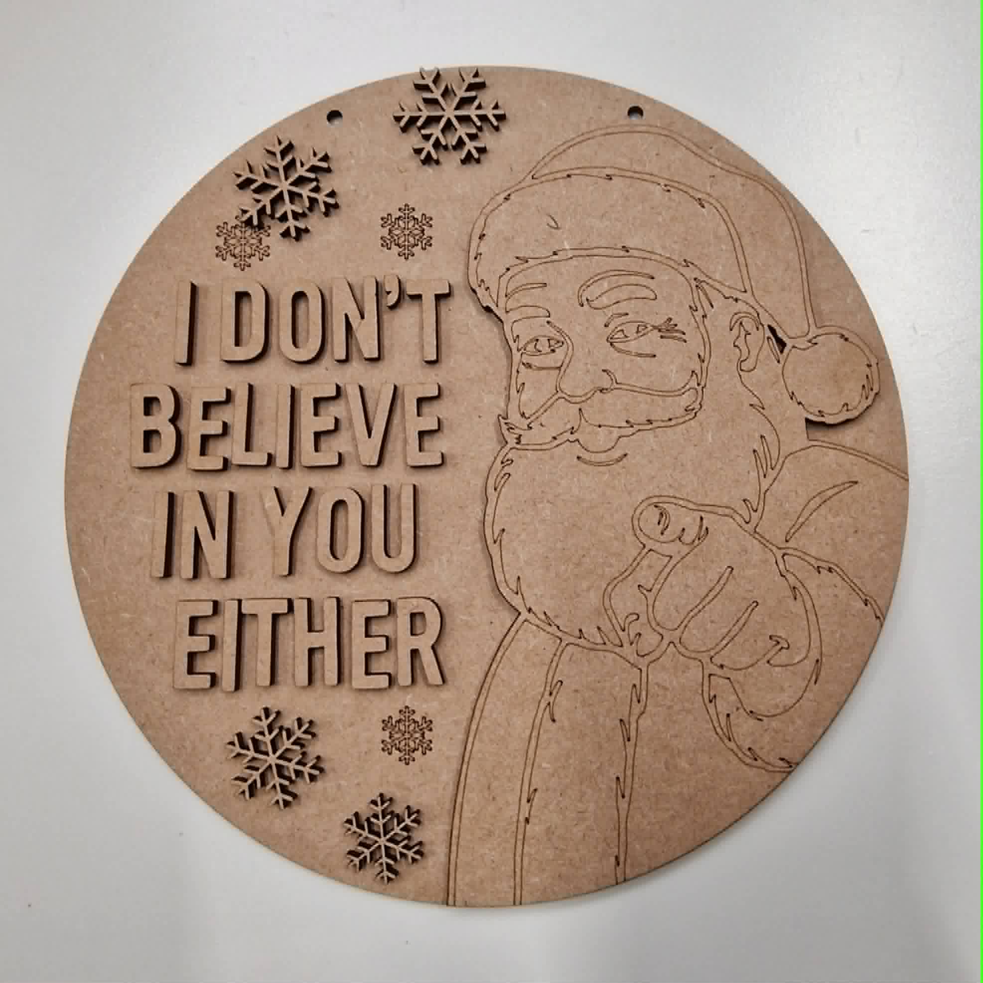 I don't belive you Santa 23cm round - Image 2