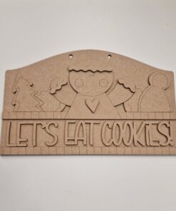 Let's eat cookies arched plaque