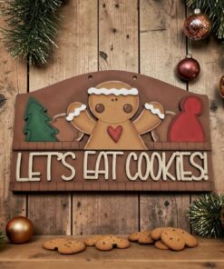 Let's eat cookies arched plaque