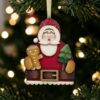 Prim Santa with Gingerbread and tree bauble