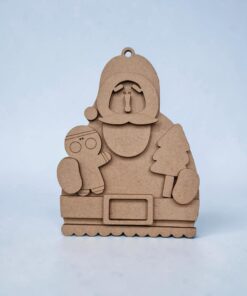 Alternative view of Prim Santa with Gingerbread and tree bauble