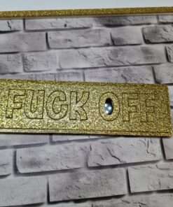 Rectangle plaque with front edge and text - Image 4