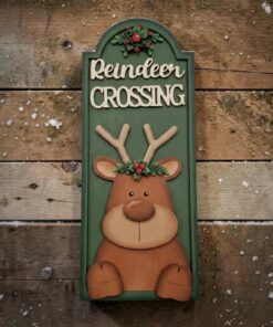 Reindeer Crossing arch top