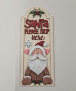 Santa Stop Here Tall Arch Personalised Frame - Image 5