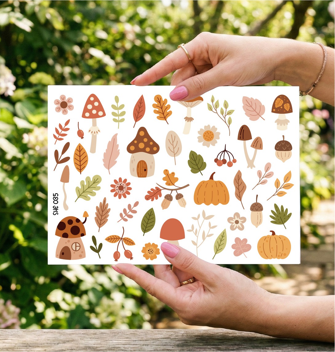 UV DTF – SHE 035 sheet of leaves