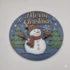 Snowman in forest 23cm round