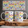 Sublimation sheet - Mug wrap 11oz - 073 Pride hearts