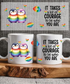 Sublimation sheet - Mug wrap 11oz - 075 Pride penguins