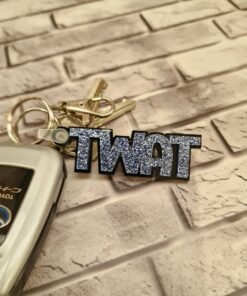 Twat keyring 2 layers - 4 pack