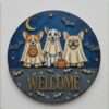 Welcome 3 dog half cut 20cm